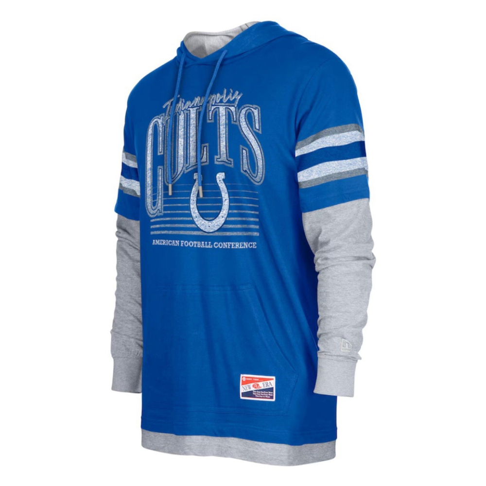 Indianapolis Colts New Era Long Sleeve Hooded T-Shirt Men’s Size Small AFC
